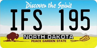 ND license plate IFS195