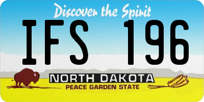 ND license plate IFS196
