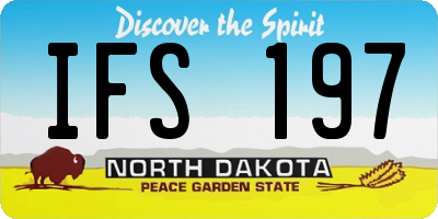 ND license plate IFS197