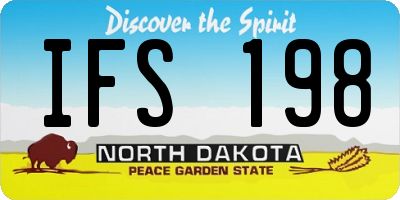 ND license plate IFS198