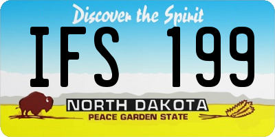 ND license plate IFS199