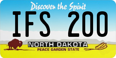 ND license plate IFS200