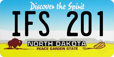 ND license plate IFS201