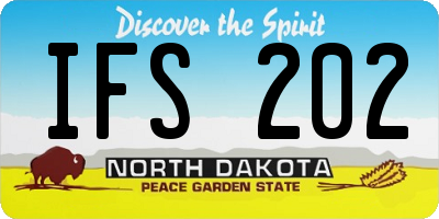 ND license plate IFS202