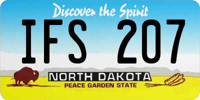 ND license plate IFS207