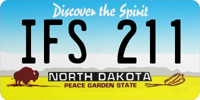 ND license plate IFS211
