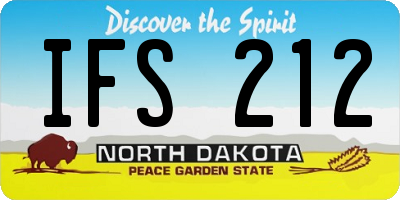 ND license plate IFS212