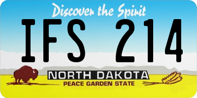 ND license plate IFS214