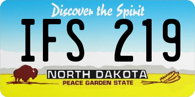 ND license plate IFS219