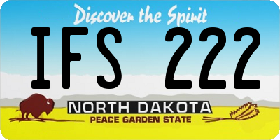 ND license plate IFS222