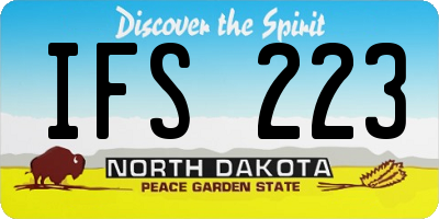 ND license plate IFS223