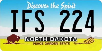 ND license plate IFS224