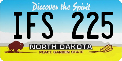 ND license plate IFS225