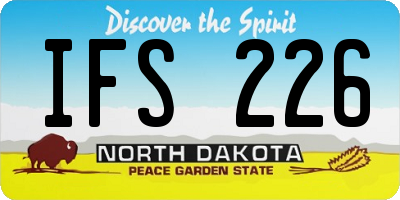 ND license plate IFS226