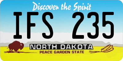 ND license plate IFS235
