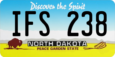 ND license plate IFS238