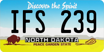ND license plate IFS239