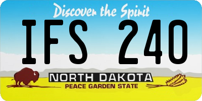 ND license plate IFS240