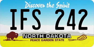 ND license plate IFS242