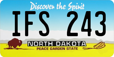 ND license plate IFS243