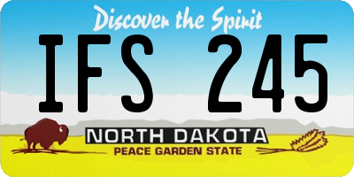ND license plate IFS245