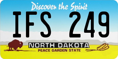 ND license plate IFS249