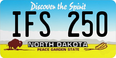 ND license plate IFS250