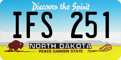 ND license plate IFS251