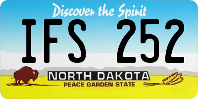 ND license plate IFS252