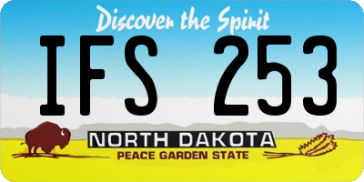 ND license plate IFS253