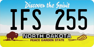 ND license plate IFS255
