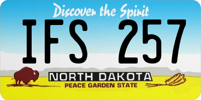 ND license plate IFS257