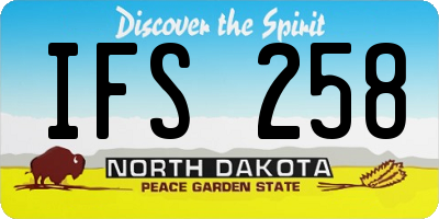 ND license plate IFS258