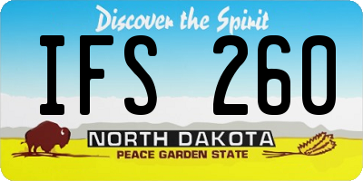 ND license plate IFS260