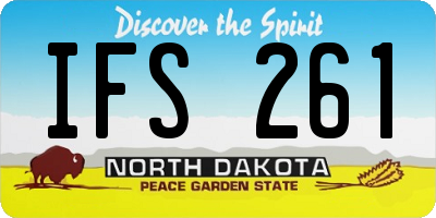 ND license plate IFS261