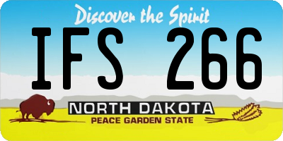 ND license plate IFS266