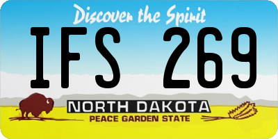 ND license plate IFS269
