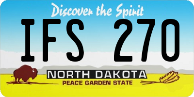 ND license plate IFS270