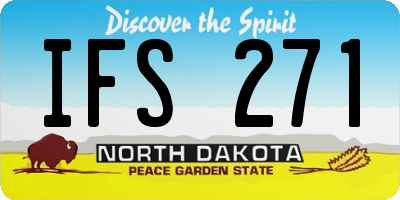 ND license plate IFS271