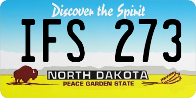 ND license plate IFS273