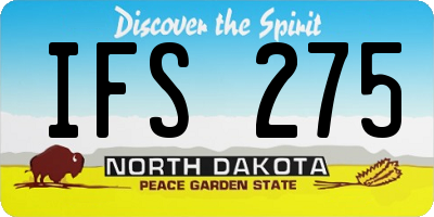 ND license plate IFS275