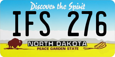 ND license plate IFS276