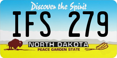 ND license plate IFS279