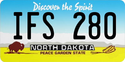 ND license plate IFS280