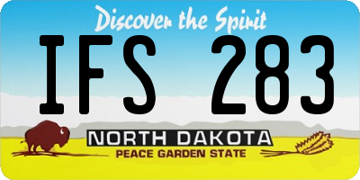 ND license plate IFS283