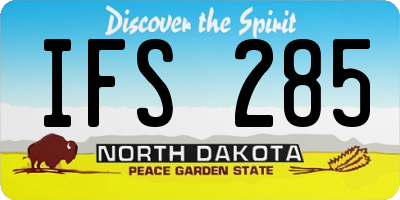 ND license plate IFS285