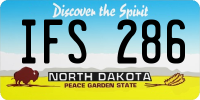 ND license plate IFS286