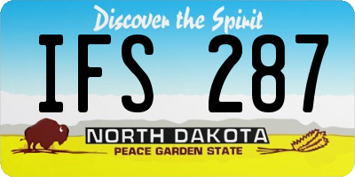 ND license plate IFS287