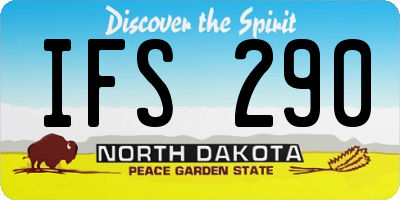 ND license plate IFS290