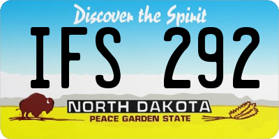 ND license plate IFS292